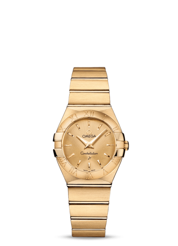 Omega Constellation Quartz 27 Brushed Yellow Gold / Champagne